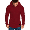SOLID COLOUR CASUAL HOODIE